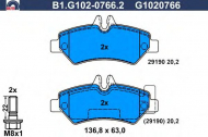 Комплект тормозных колодок GALFER B1.G102-0766.2