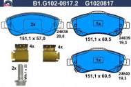 Комплект тормозных колодок GALFER B1.G102-0817.2