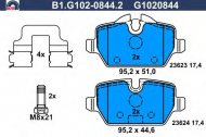 Комплект тормозных колодок GALFER B1.G102-0844.2