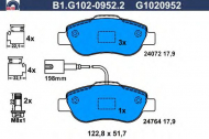 Комплект тормозных колодок GALFER B1.G102-0952.2