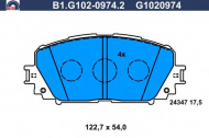 Комплект тормозных колодок GALFER B1.G102-0974.2