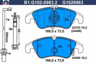 Комплект тормозных колодок GALFER B1.G102-0983.2