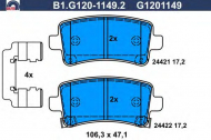 Комплект тормозных колодок GALFER B1.G120-1149.2