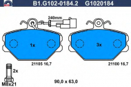Комплект тормозных колодок GALFER B1.G102-0184.2