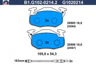 Комплект тормозных колодок GALFER B1.G102-0214.2