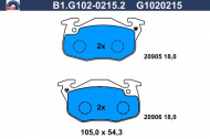 Комплект тормозных колодок GALFER B1.G102-0215.2