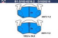 Комплект тормозных колодок GALFER B1.G102-0216.2