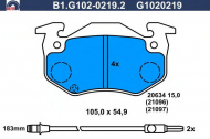 Комплект тормозных колодок GALFER B1.G102-0219.2