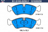 Комплект тормозных колодок GALFER B1.G102-0258.2