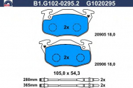 Комплект тормозных колодок GALFER B1.G102-0295.2