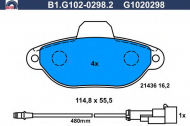 Комплект тормозных колодок GALFER B1.G102-0298.2