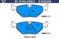 Комплект тормозных колодок GALFER B1.G102-0308.2