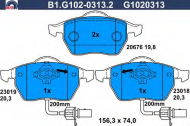 Комплект тормозных колодок GALFER B1.G102-0313.2