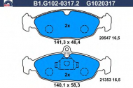 Комплект тормозных колодок GALFER B1.G102-0317.2