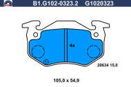 Комплект тормозных колодок GALFER B1.G102-0323.2
