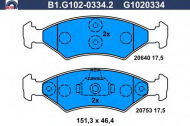 Комплект тормозных колодок GALFER B1.G102-0334.2