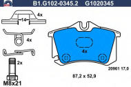 Комплект тормозных колодок GALFER B1.G102-0345.2