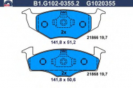Комплект тормозных колодок GALFER B1.G102-0355.2