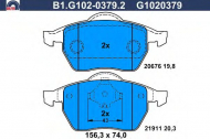 Комплект тормозных колодок GALFER B1.G102-0379.2