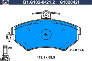 Комплект тормозных колодок GALFER B1.G102-0421.2