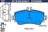 Комплект тормозных колодок GALFER B1.G102-0440.2