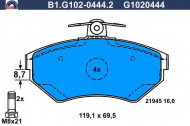 Комплект тормозных колодок GALFER B1.G102-0444.2