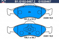 Комплект тормозных колодок GALFER B1.G102-0467.2