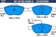 Комплект тормозных колодок GALFER B1.G102-0500.2
