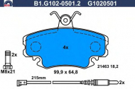 Комплект тормозных колодок GALFER B1.G102-0501.2