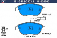Комплект тормозных колодок GALFER B1.G102-0503.2