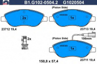 Комплект тормозных колодок GALFER B1.G102-0504.2