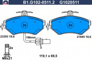 Комплект тормозных колодок GALFER B1.G102-0511.2