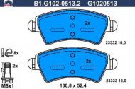 Комплект тормозных колодок GALFER B1.G102-0513.2