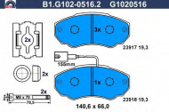 Комплект тормозных колодок GALFER B1.G102-0516.2