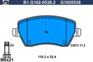 Комплект тормозных колодок GALFER B1.G102-0538.2
