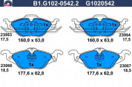 Комплект тормозных колодок GALFER B1.G102-0542.2