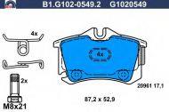 Комплект тормозных колодок GALFER B1.G102-0549.2