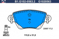 Комплект тормозных колодок GALFER B1.G102-0563.2