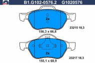 Комплект тормозных колодок GALFER B1.G102-0576.2