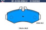 Комплект тормозных колодок GALFER B1.G102-0582.2