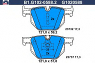Комплект тормозных колодок GALFER B1.G102-0588.2