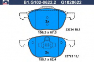 Комплект тормозных колодок GALFER B1.G102-0622.2
