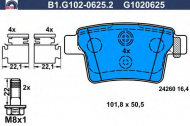 Комплект тормозных колодок GALFER B1.G102-0625.2