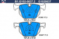 Комплект тормозных колодок GALFER B1.G102-0637.2