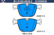 Комплект тормозных колодок GALFER B1.G102-0638.2