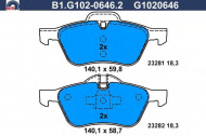 Комплект тормозных колодок GALFER B1.G102-0646.2