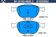 Комплект тормозных колодок GALFER B1.G102-0692.2