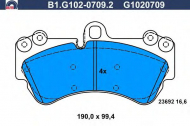 Комплект тормозных колодок GALFER B1.G102-0709.2