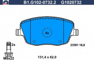 Комплект тормозных колодок GALFER B1.G102-0732.2