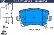 Комплект тормозных колодок GALFER B1.G102-0734.2